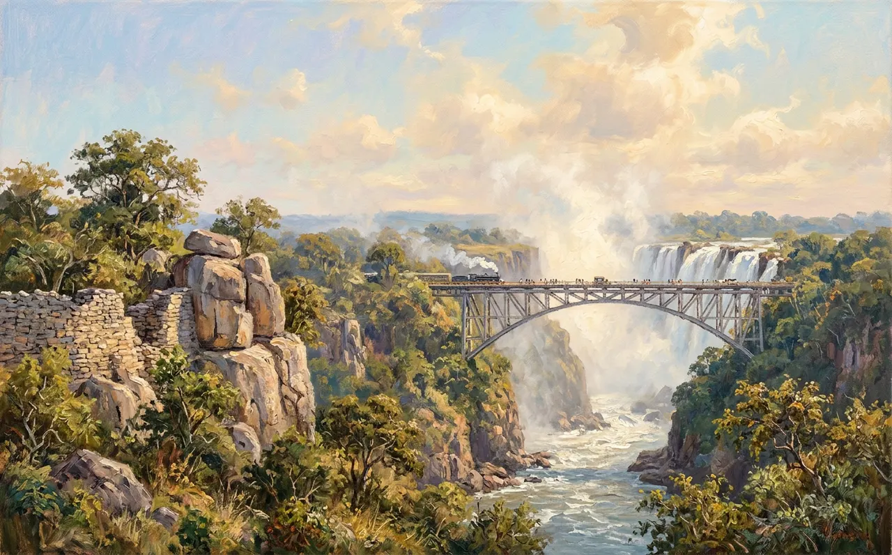 Victoria Falls seen from Zimbabwe